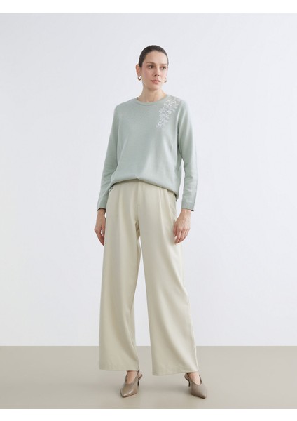 Yeni Sezon Bisiklet Yaka Taşlı Kadın Triko Kazak fiyatları