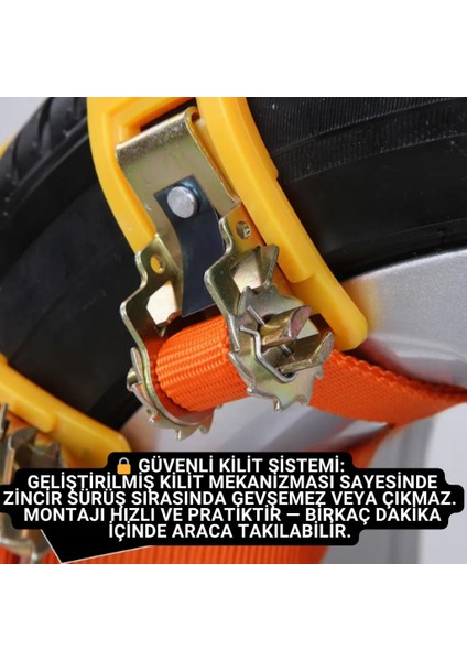 Tüm Araçlara Uyumlu Güvenlik Kilitli 6 Adet Araç Lastik Kar Zinciri Araç Oto Lastik Kar Anripatinaj Aparatı fırsatları