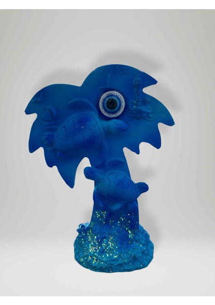 Palmiye & Kaplumbağa Temalı Polyester Biblo 8cm x 10,50 cm (Kod:25)