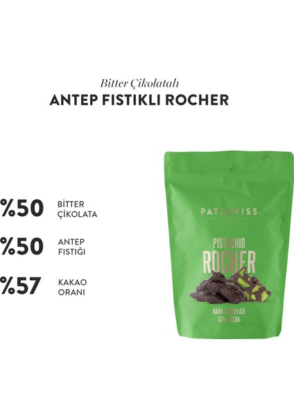 Rocher Bitter Çikolatalı Antep Fıstıklı 80g fiyatları