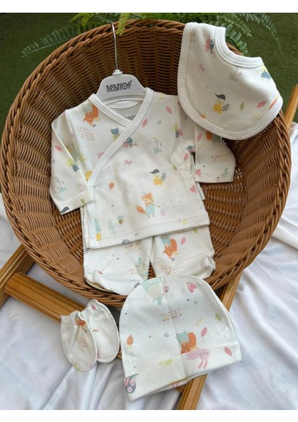 Tilki Desenli 6 Parça Zıbın Takımı fiyatları