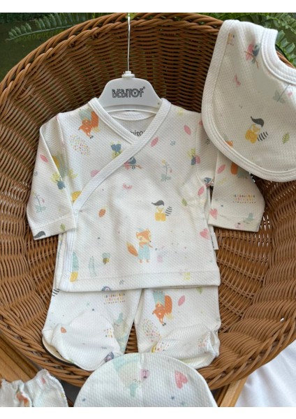 Tilki Desenli 6 Parça Zıbın Takımı modelleri