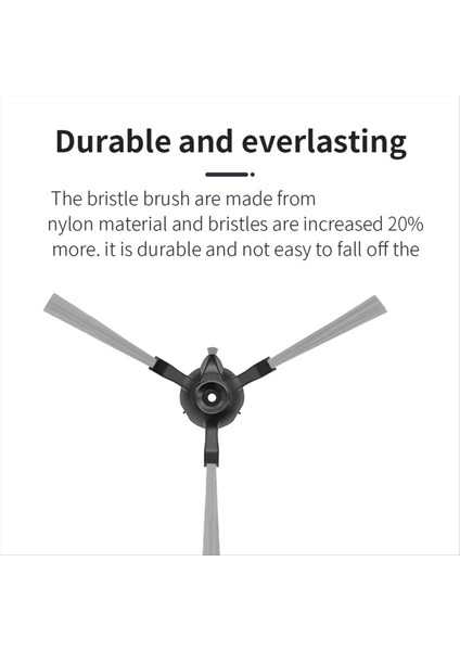 Xiaomi E5 / C108 Robot Süpürge Parçalarının Değiştirilmesi Için 12 Adet Yan Fırça (Yurt Dışından) modelleri