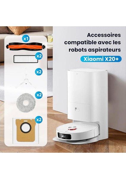 Xiaomi X20+/X10+ Plus, Dreame L10S ULTRA/L10 Ultra Robot Ana Yan Fırça, Filtreler, Paspas Bezleri, Toz Torbaları Için Aksesuarlar (Yurt Dışından) fiyatları