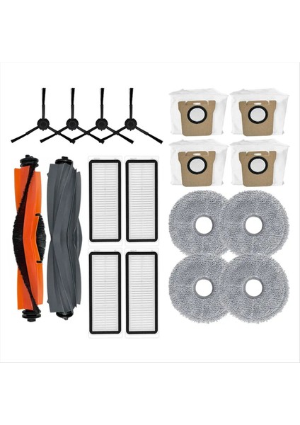 Bot L20 Ultra / X20 Pro Robot Vakum Yedek Parçaları Için Aksesuar Kiti Ana Yan Fırçalar Paspas Filtreleri Toz Torbaları (Yurt Dışından)