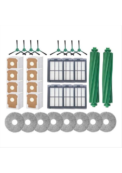 Irobot Roomba Plus 505 Combo / 405 Combo Robot Süpürge Fırçası Hepa Filtre Paspas Bezi Toz Torbası Yedek Parçaları Için 32 Adet (Yurt Dışından) modelleri