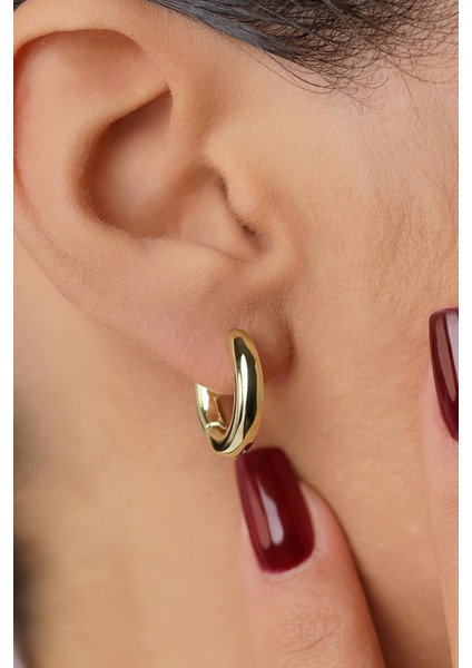 14 Ayar Altın Düz Silindir Halka Küpe fiyatları