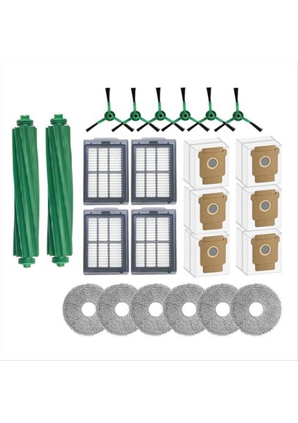 Irobot Roomba Plus 505 Combo / 405 Combo Robot Süpürge Fırçası Hepa Filtre Paspas Bezi Toz Torbası Yedek Parçaları Için 24 Adet (Yurt Dışından) modelleri