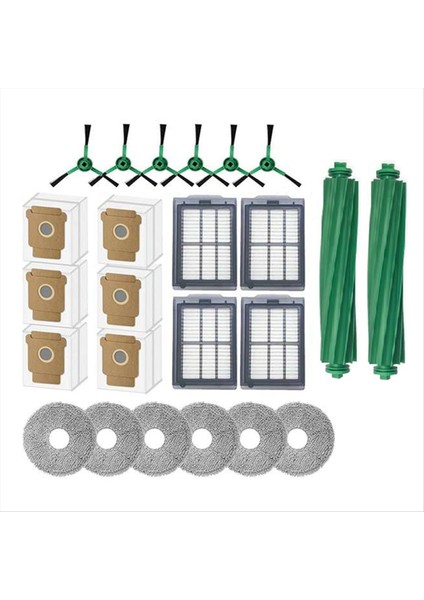 Irobot Roomba Plus 505 Combo / 405 Combo Robot Süpürge Fırçası Hepa Filtre Paspas Bezi Toz Torbası Yedek Parçaları Için 24 Adet (Yurt Dışından) fırsatları