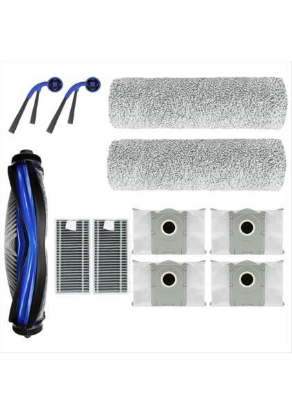 Ecovacs Deebot X9 Pro Omni/x9 Pro Elektrikli Süpürge Aksesuarları Için Yedek Parçalar Ana Yan Fırça Toz Torbası Silindir Bez Filtre (Yurt Dışından)
