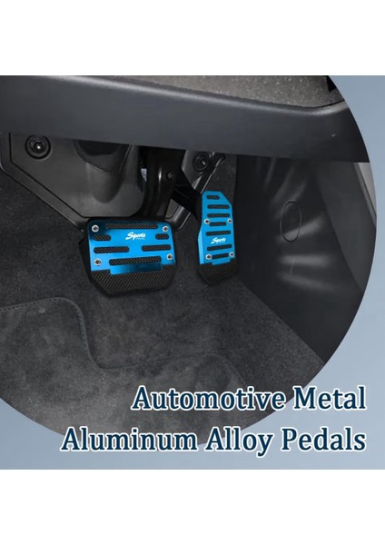 Araba Pedal Seti Spor Kaymaz Otomatik Araba Gaz Fren Pedalı Kapağı Mavi fiyatları