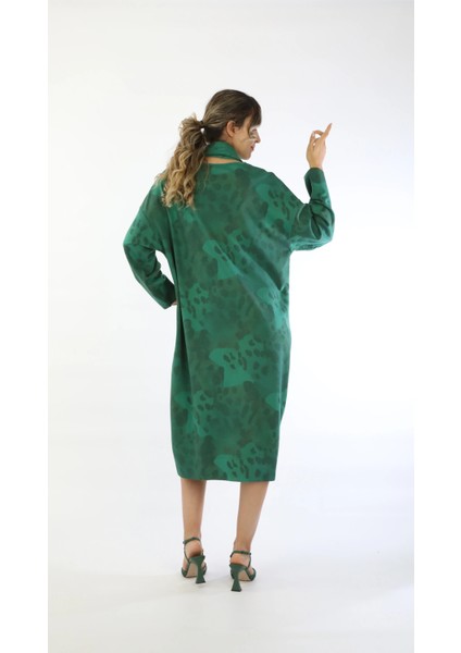 Fular Detaylı Viskoz Büyük Beden Elbise modelleri