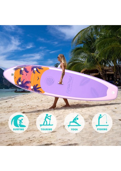 Island Expoler Şişme Sup Board/stand Up Paddle Board 335X85X15 cm Mor