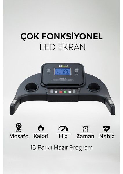 Zeta Otomatik Eğim Koşu Bandı, LED Ekran, Kolay Kurulum, Katlanabilir, 0-14KM/SA modelleri