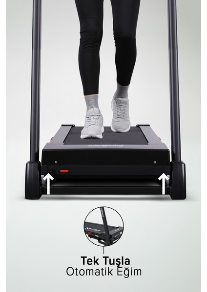 Zeta Otomatik Eğim Koşu Bandı, LED Ekran, Kolay Kurulum, Katlanabilir, 0-14KM/SA