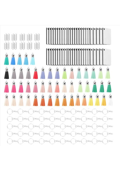 250 Parça Dikdörtgen Süblimasyon Anahtarlık Boş Toplu Süblimasyon Boş Anahtar Zinciri 2 4 Inç Isı Transferi Boş Anahtar Zinciri (Yurt Dışından)