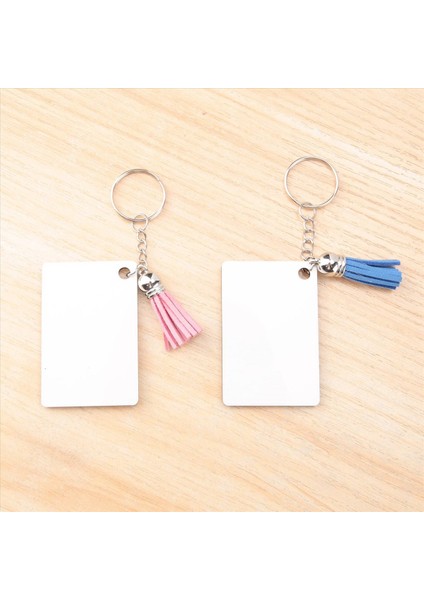 250 Parça Dikdörtgen Süblimasyon Anahtarlık Boş Toplu Süblimasyon Boş Anahtar Zinciri 2 4 Inç Isı Transferi Boş Anahtar Zinciri (Yurt Dışından) fırsatları