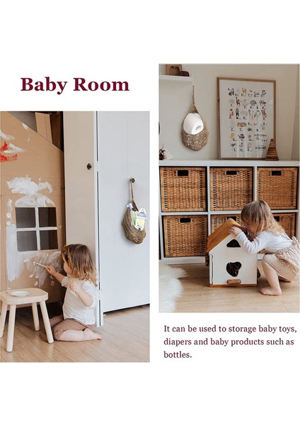 Kiler Için Asılı Sicim Soğan Sepeti Patates Sarımsak Kiler Depolama Sepetleri Boho Duvar Sepetleri 4pcs (Yurt Dışından) modelleri