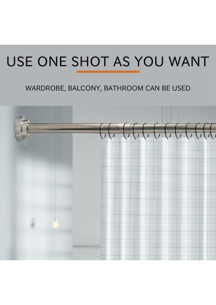 Uzatılabilir Giysiler Kurutma Direği Paslanmaz Çelik Duş Perdesi Çubuk Geri Çekilebilir Yay Gerilim Çubuğu Banyo Için 40-55CM (Yurt Dışından) modelleri