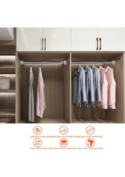 Uzatılabilir Giysiler Kurutma Direği Paslanmaz Çelik Duş Perdesi Çubuk Geri Çekilebilir Yay Gerilim Çubuğu Banyo Için 40-55CM (Yurt Dışından) fırsatları