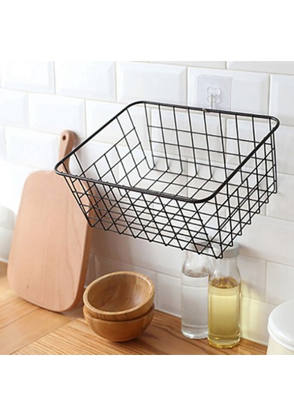 3 Pcs Depolama Sepetleri Metal Sepet Çabuk Banyo Mutfak Organizatörü Siyah A &amp B (Yurt Dışından) modelleri