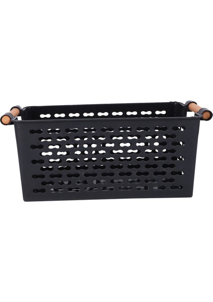 3x Plastik Masaüstü Depolama Sepeti Dikdörtgen Banyo Taşınabilir Saklama Kutusu Banyo Sepet Mutfak Enkaz Sepetleri Siyah (Yurt Dışından) modelleri