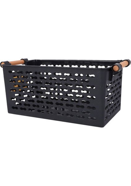 3x Plastik Masaüstü Depolama Sepeti Dikdörtgen Banyo Taşınabilir Saklama Kutusu Banyo Sepet Mutfak Enkaz Sepetleri Siyah (Yurt Dışından) fırsatları