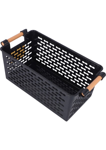3x Plastik Masaüstü Depolama Sepeti Dikdörtgen Banyo Taşınabilir Saklama Kutusu Banyo Sepet Mutfak Enkaz Sepetleri Siyah (Yurt Dışından) indirimleri
