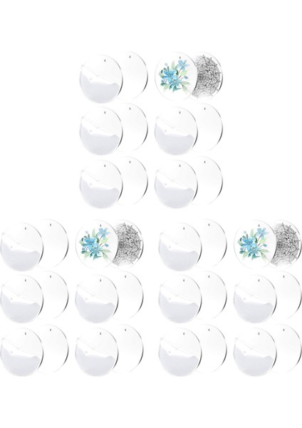 300 Adet 2 Inç Açık Akrilik Anahtarlıklar Deliği ile Boşluklar Dıy El Sanatları Için Dayanıklı Akrilik Disk (1/8 Inç Kalınlığında) (Yurt Dışından)