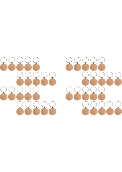 40 Pcs Boş Ahşap Anahtarlık Kişiselleştirilmiş Yuvarlak Gravür Anahtar Diy Ahşap Anahtarlıklar Anahtar Etiketler Dıy Leri Gazlaştırabilir (Yurt Dışından)