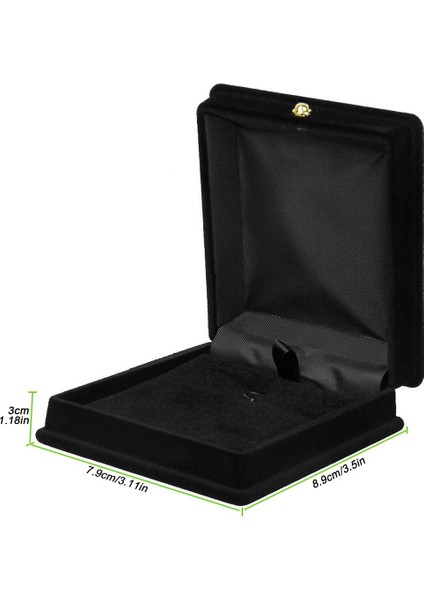 4 x Velvet Kolye Zinciri Takı Ekran Depolama Kutusu Kılıfı Tutucu Organizatör --- Siyah (Yurt Dışından) modelleri