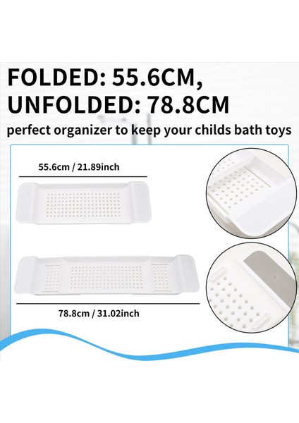 Geri Çekilebilir Küvet Depolama Rafı Banyo Tepsisi Raf Küvet Banyo Araçları Havlu Depolama Raf Mutfak Lavabo Tahliye Tutucu Beyaz (Yurt Dışından) indirimleri