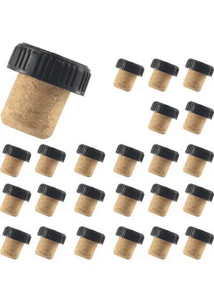 24 Adet Fişleri Tatma Mantarları T-Şekilli Şarap Mantarları Üst Ahşap Şarap Şişesi Durdurucu Şişe Fişleri (Yurt Dışından) fiyatları