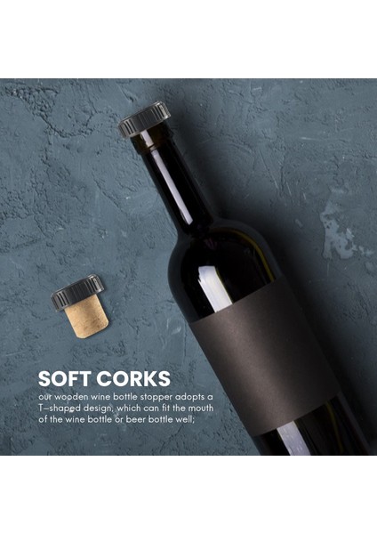 24 Adet Fişleri Tatma Mantarları T-Şekilli Şarap Mantarları Üst Ahşap Şarap Şişesi Durdurucu Şişe Fişleri (Yurt Dışından) indirimleri