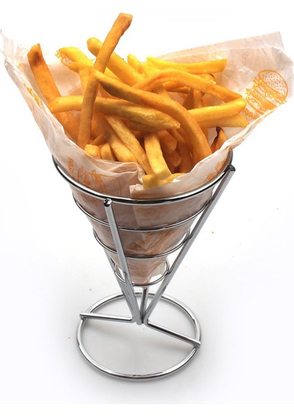 8 Pcs Patates Kızartması Stand Koni Sepet Fry Tutucu Dip Dishe Koni Atıştırmalık Kızarmış Tavuk Ekran Raf Yemek Rafları Kase (Yurt Dışından) modelleri