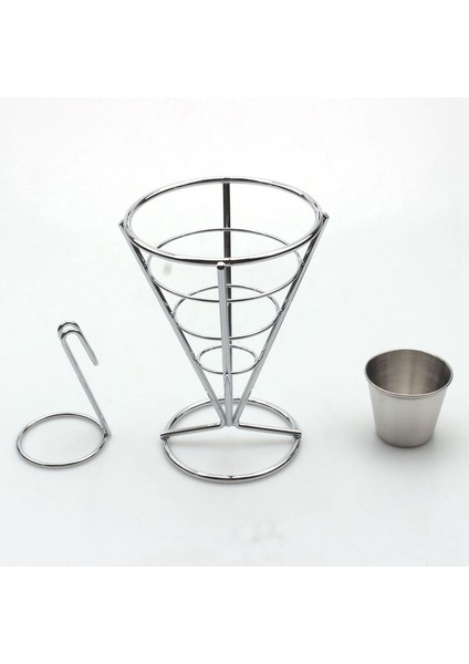 8 Pcs Patates Kızartması Stand Koni Sepet Fry Tutucu Dip Dishe Koni Atıştırmalık Kızarmış Tavuk Ekran Raf Yemek Rafları Kase (Yurt Dışından) fırsatları