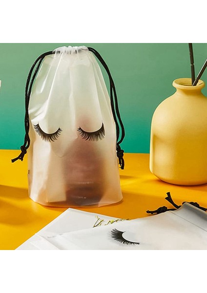 100 Adet Kirpik Sonrası Bakım Torbaları Plastik Makyaj Çantaları Tuvalet Makyaj Çantası Kozmetik Seyahat ile Kozmetik Seyahat Beyaz S (Yurt Dışından) modelleri