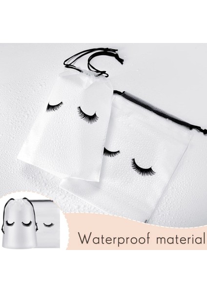 100 Adet Kirpik Sonrası Bakım Torbaları Plastik Makyaj Çantaları Tuvalet Makyaj Çantası Kozmetik Seyahat ile Kozmetik Seyahat Beyaz S (Yurt Dışından) fırsatları