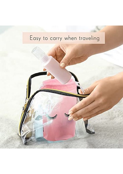 100 Adet Kirpik Sonrası Bakım Torbaları Plastik Makyaj Çantaları Tuvalet Makyaj Çantası Kozmetik Seyahat ile Kozmetik Seyahat Beyaz S (Yurt Dışından) indirimleri