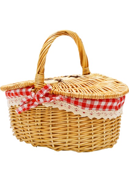 Piknik Partiler Düğün ve Barbekü Için Kapak ve Kol ve Astarlı Ülke Tarzı Hasır Piknik Sepeti Engel (Yurt Dışından)