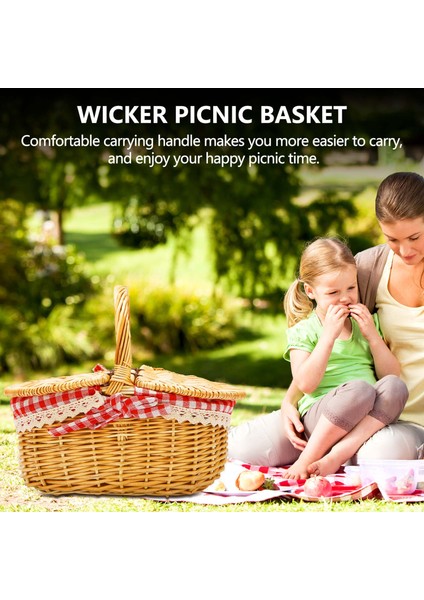 Piknik Partiler Düğün ve Barbekü Için Kapak ve Kol ve Astarlı Ülke Tarzı Hasır Piknik Sepeti Engel (Yurt Dışından) indirimleri