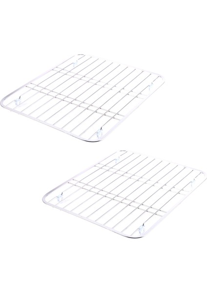 2x Lavabo Boşaltma Raf Çok Fonksiyonlu Mutfak Meyve Sebze Yemeği Kurutma Raf Mutfak Lavabo Koruyucu Izgara (Yurt Dışından)