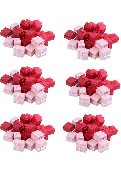 144 Parçalı Kutusu Seti - Yıldönümleri Düğünler Doğum Günleri Çeşitli Renkler Için Kare Yüzük Takı Kutusu (Yurt Dışından)