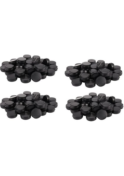 160 Paket 1 Oz / 30G Yuvarlak Metal Teneke Konteyner Vida Üst Kutular Kozmetik Örnek Konteynerler Mum Seyahat Teneke (Yurt Dışından)