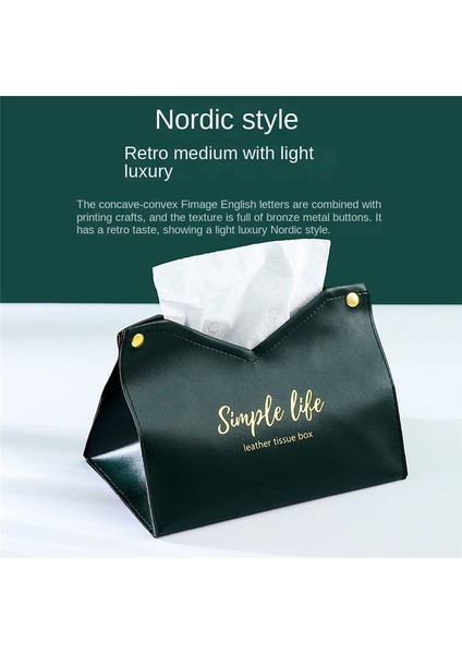 Pu Deri Doku Kutusu Kasa Retro Doku Konteyneri Ev Peçete Tutucu Masaüstü Kağıt Saklama Kutusu Pompalama Kutusu Siyah (Yurt Dışından) modelleri
