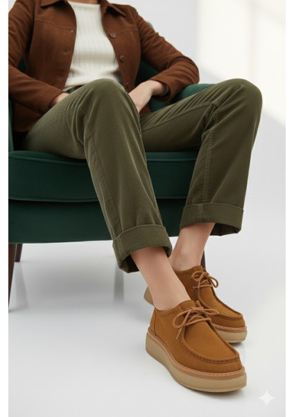 Kadın Hakiki Deri Ortopedik Kalın Taban Kışlık Günlük Ayakkabı M26/KA7025