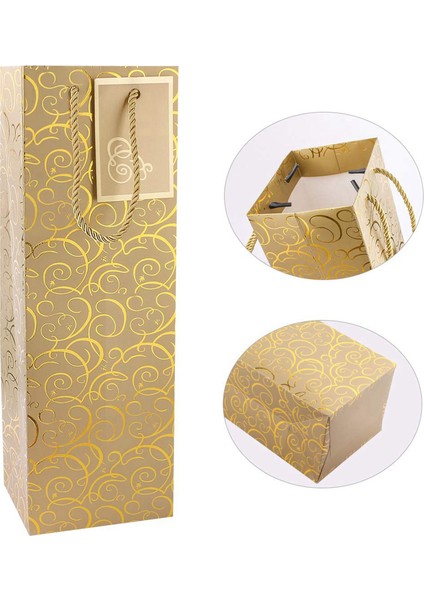 Şarap Çantaları Kraft Kağıt Şarap Çantası 20 Pcs Kulplu Şarap Torbaları Tek Şişe Kağıt Şarap Torbası Noel Için Toplu (Yurt Dışından) modelleri