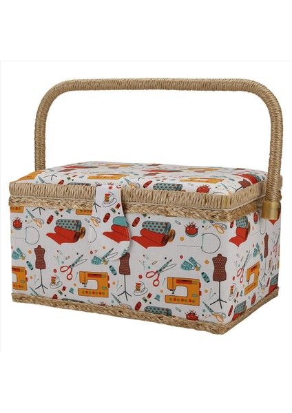 Çıkarılabilir Tepsi Ev Dikiş Depolama Organizatör Kiti Soğmuş Depolama Organizatör Kutusu ile Kumaş Dikiş Sepeti Organizatör (Yurt Dışından)