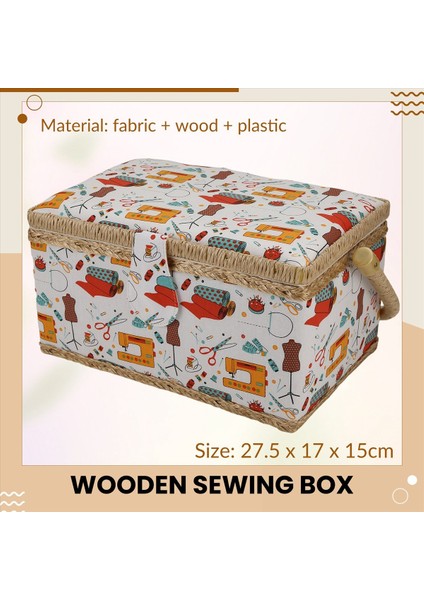 Çıkarılabilir Tepsi Ev Dikiş Depolama Organizatör Kiti Soğmuş Depolama Organizatör Kutusu ile Kumaş Dikiş Sepeti Organizatör (Yurt Dışından) fırsatları