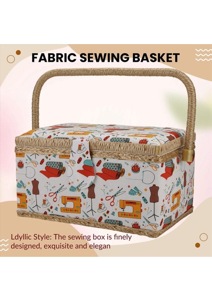 Çıkarılabilir Tepsi Ev Dikiş Depolama Organizatör Kiti Soğmuş Depolama Organizatör Kutusu ile Kumaş Dikiş Sepeti Organizatör (Yurt Dışından) indirimleri